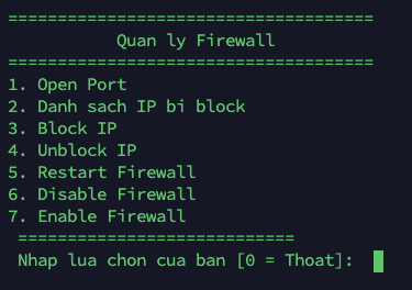 Quản lý Firewall